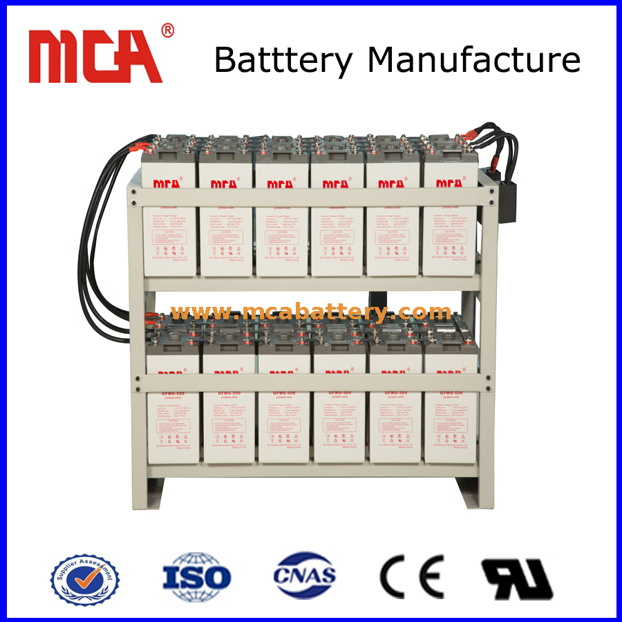 Bateria estacionária de armazenamento de ácido de chumbo 2V 800AH